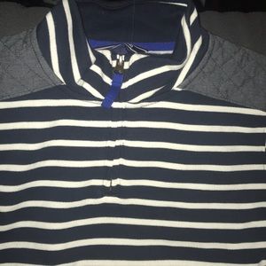 Lands end mock neck 3/4 zip sweatshirt